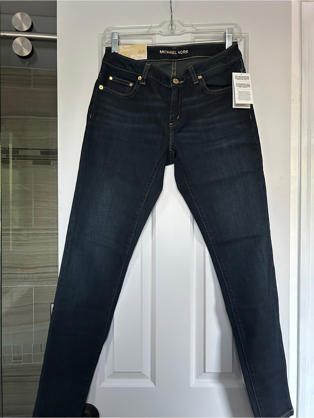 Michael Kors Women's Black/Dark Blue Skinny Jeans